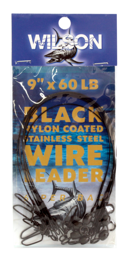Wilson Deluxe Black Nylon Coated Stainless Steel Wire Leader