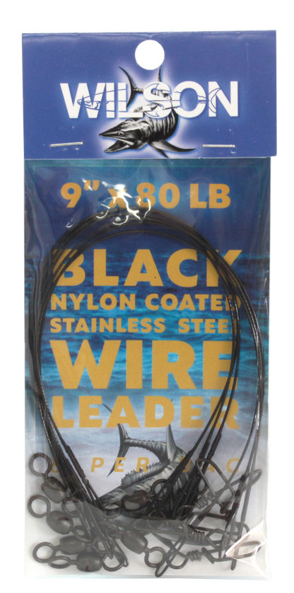 Wilson Deluxe Black Nylon Coated Stainless Steel Wire Leader